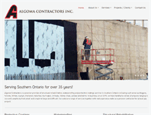 Tablet Screenshot of algomacontractors.com